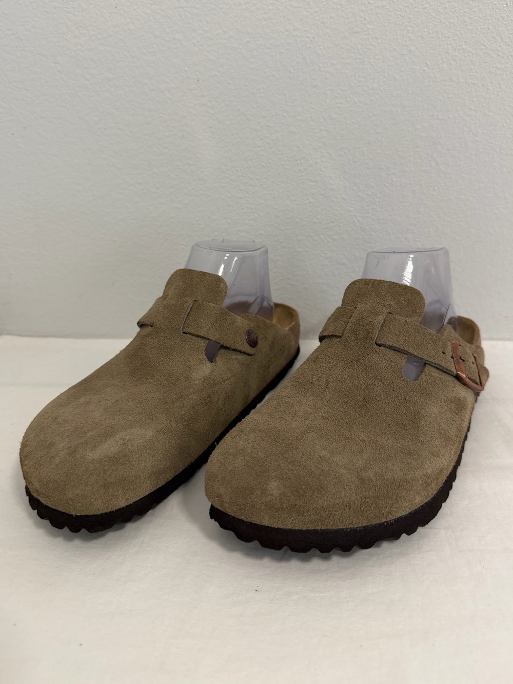 Birkenstock Boston BS Taupe slide clog olive green  size 40 L9-M7 soft Footbed